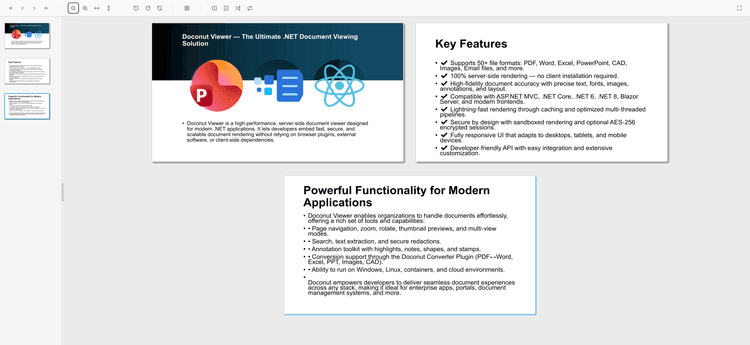 Doconut – .NET Document Viewer SDK for PDF, Office & CAD
