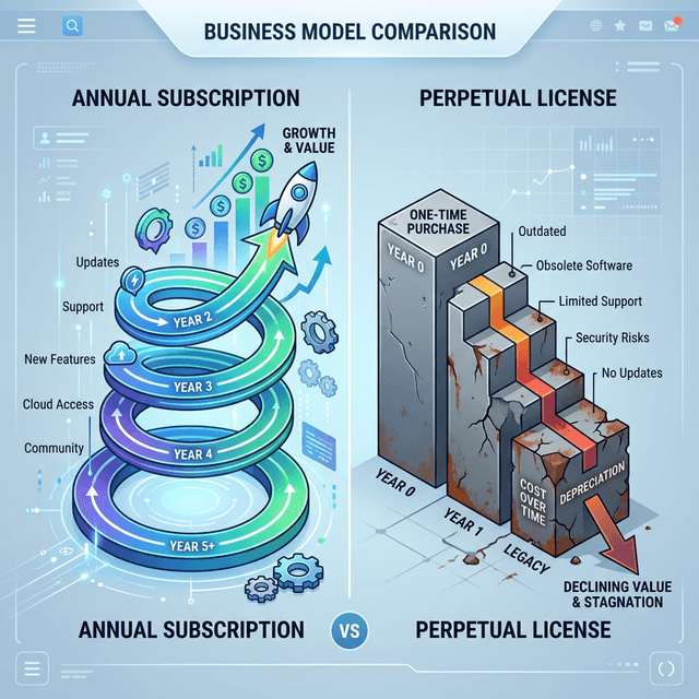 Почему годовые подписки превосходят бессрочные лицензии для SaaS‑просмотрщиков документов