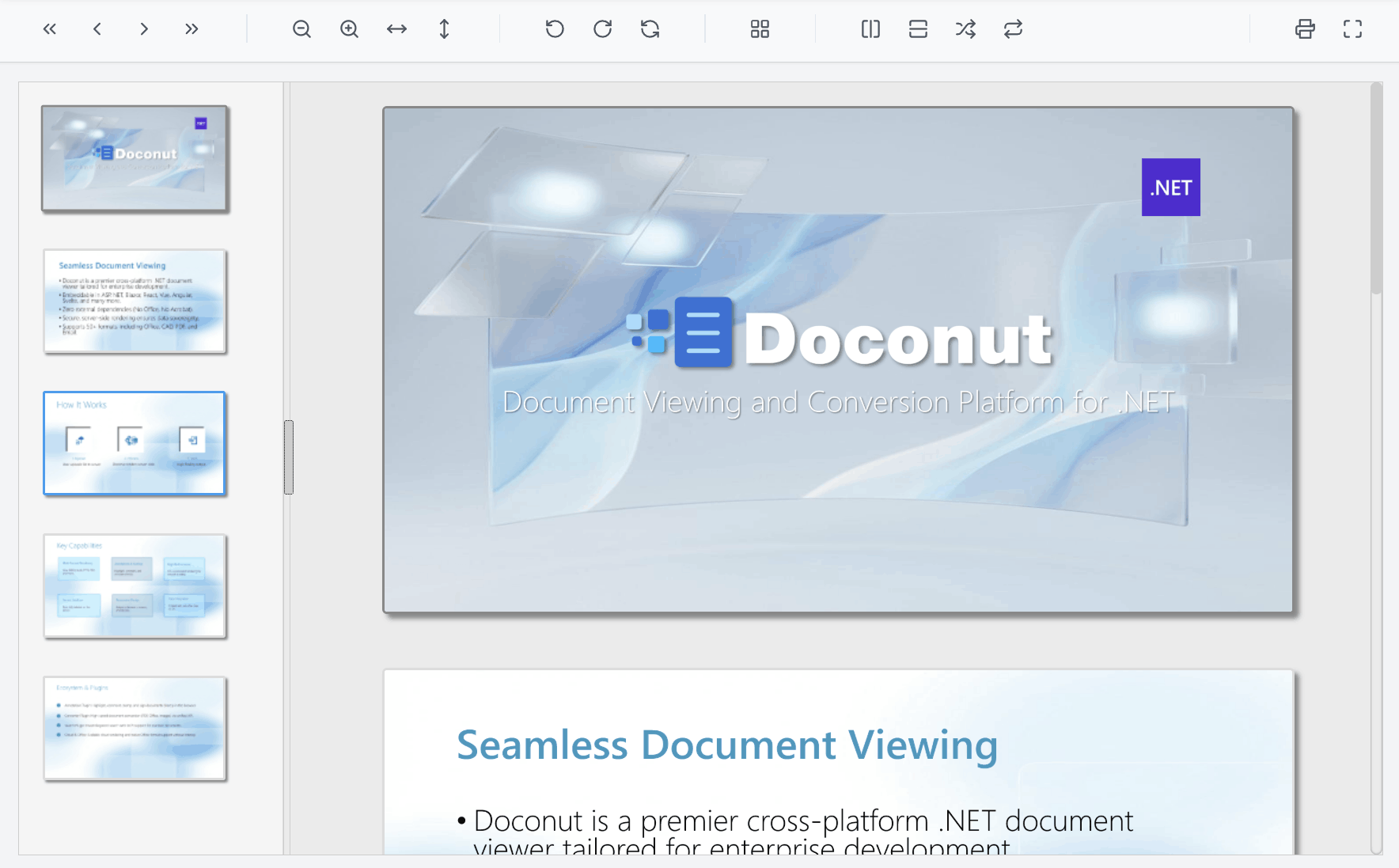 Doconut Viewer Interface